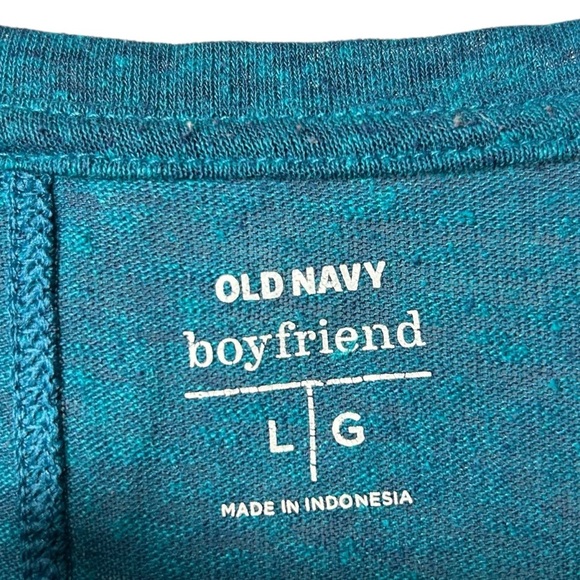 Old Navy Boyfriend Teal Long Sleeve Shirt L - Picture 3 of 4